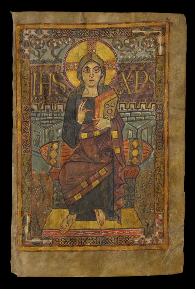 Evangeliarium - évangéliaire dit de Charlemagne ou de Godescalc - Jésus-Christ - BNF Gallica