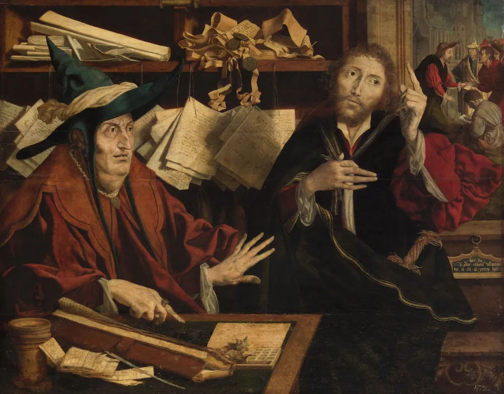 German: Hl. Hieronymus in einer Zelle, Parable of the unjust steward