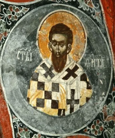 Saint Titus (Kosovo, 14th c. Pech Patriarch., S. Nicholas church)