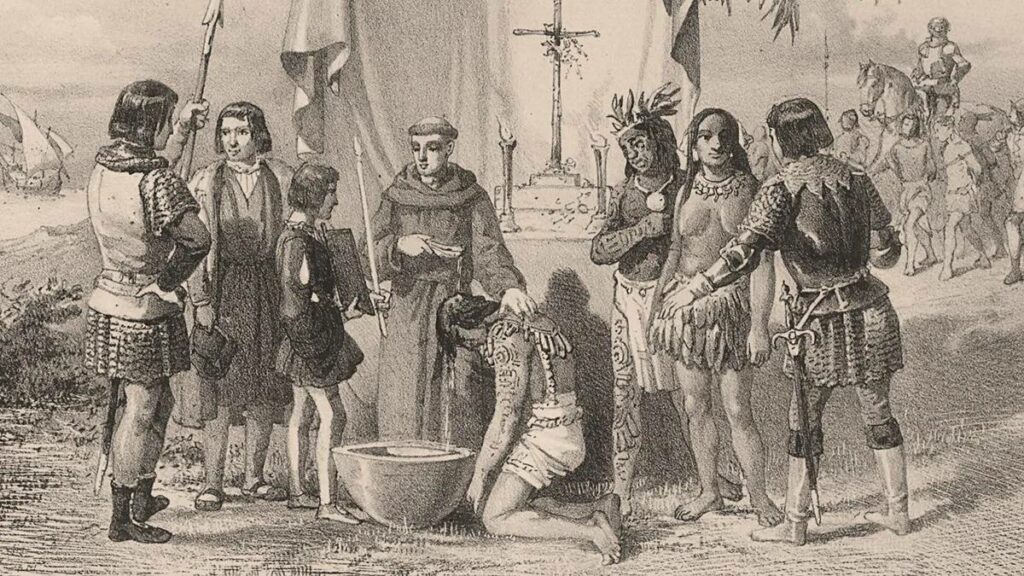 Bautismo de un indio por un franciscano.jpg